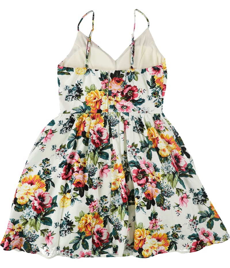 Emerald Sundae Womens Floral Fit & Flare Dress