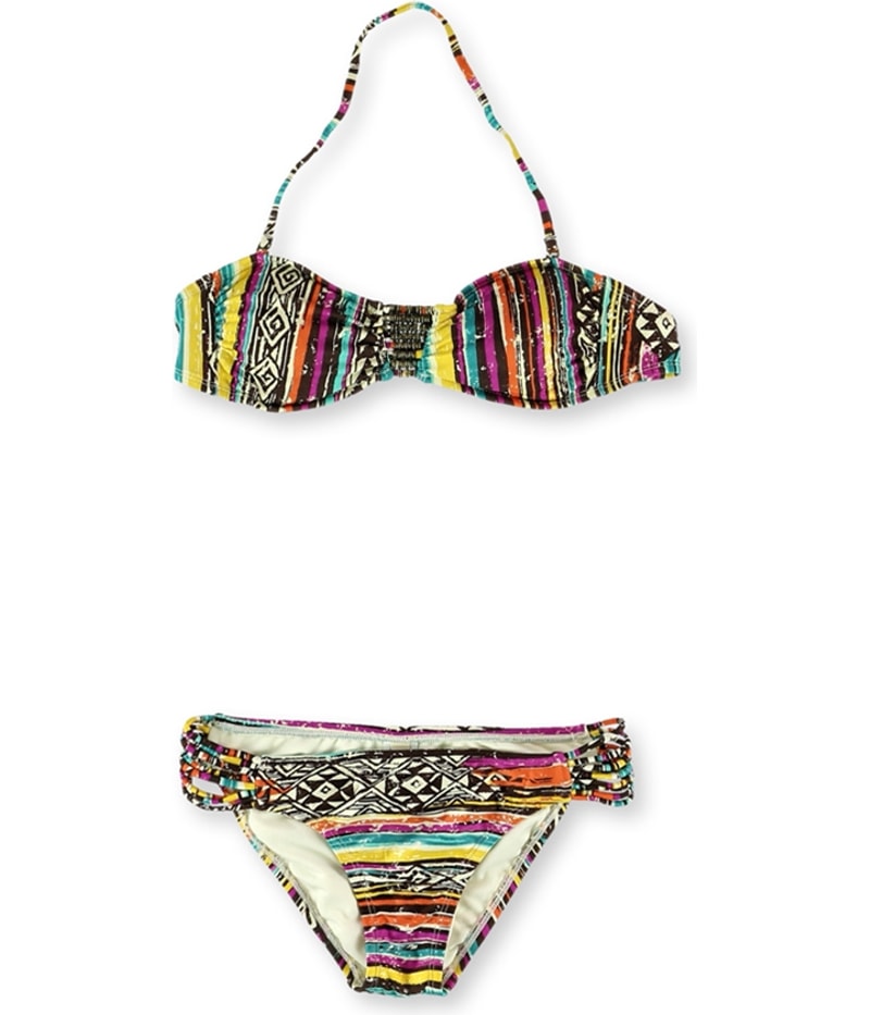 Hobie Womens Printed Middle Gather 2 Piece Bandeau