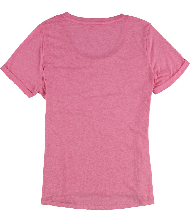 Hippie Rose Womens Burnout Pocket Tee Basic T-Shirt