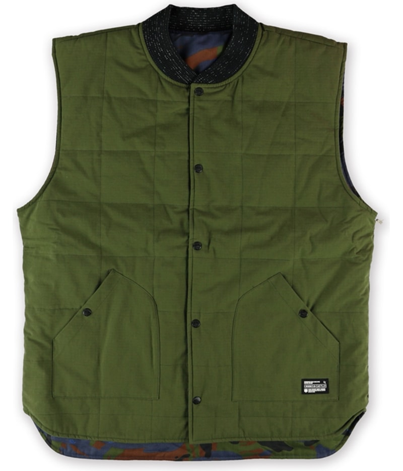 Crooks & Castles Mens The Killstreak Reversible Quilted Vest