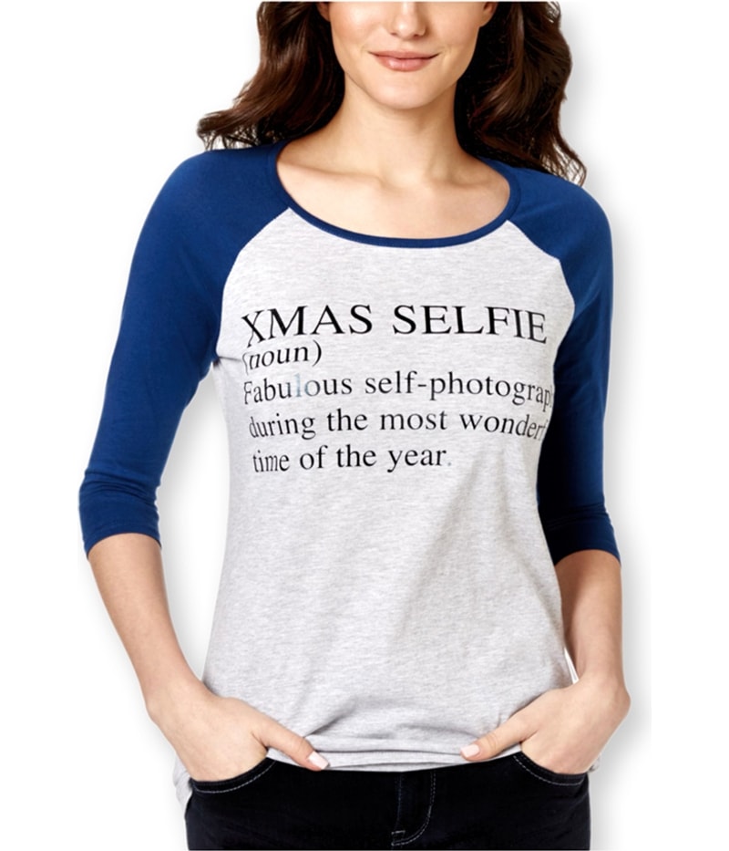 Pretty Rebellious Clothing Womens Xmas Selfie Graphic T-Shirt