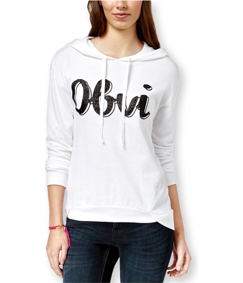 Pretty Rebellious Clothing Womens Obvi Glitter Hoodie Sweatshirt