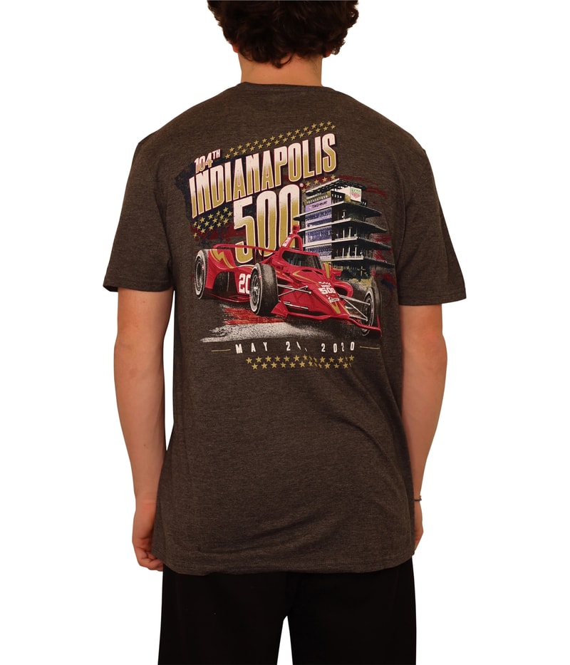 Indy 500 Mens Shield & Racecar Graphic T-Shirt