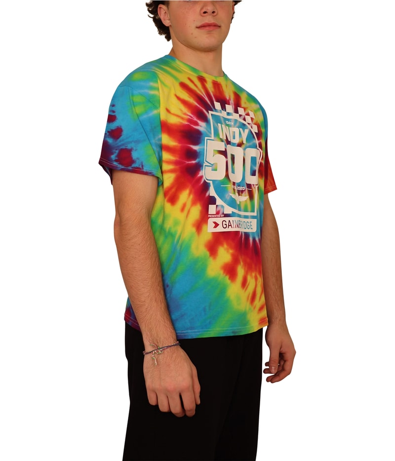 Indy 500 Mens Tie-Dye Graphic T-Shirt