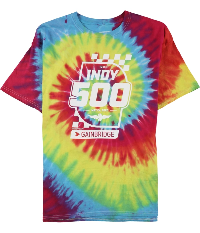 Indy 500 Mens Tie-Dye Graphic T-Shirt