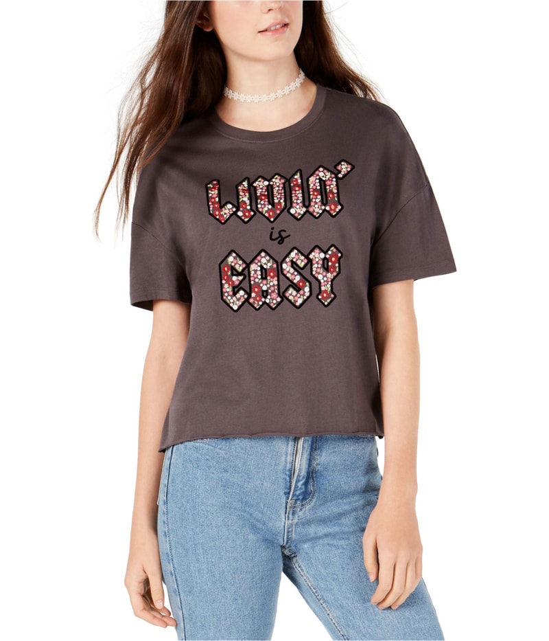 Carbon Copy Womens Livin’ Is Easy Graphic T-Shirt