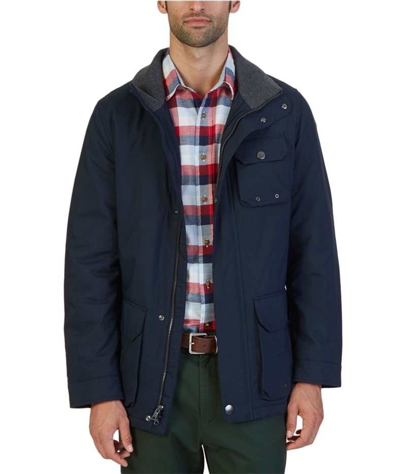 Nautica Mens Multi-Pocket Parka Coat