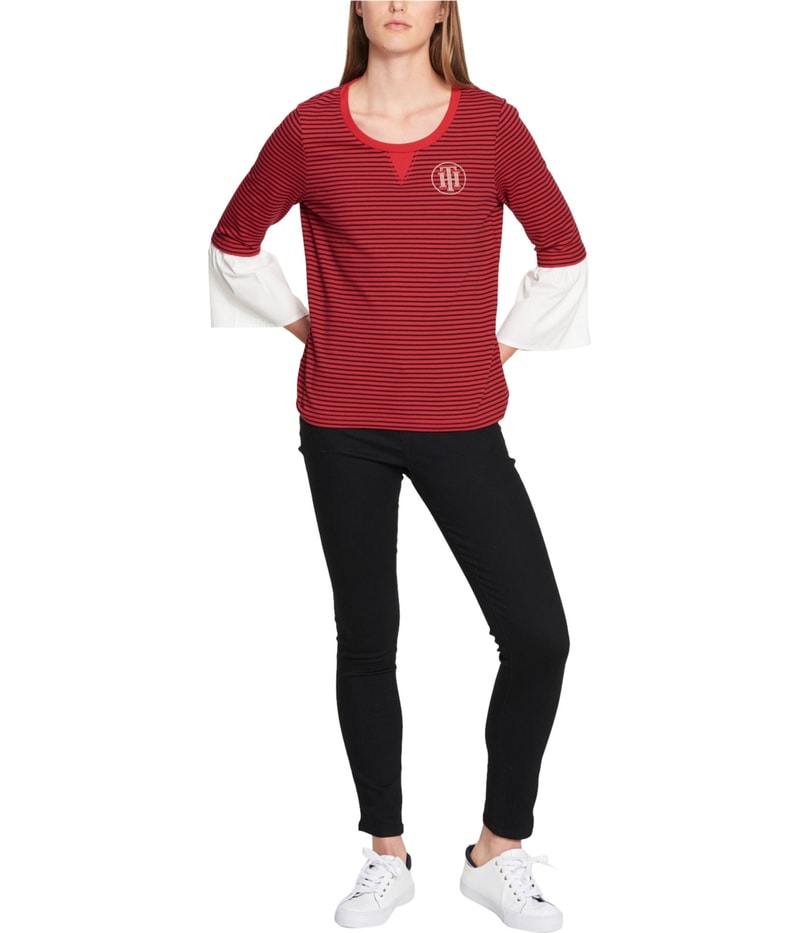 Tommy Hilfiger Womens Striped Knit Blouse