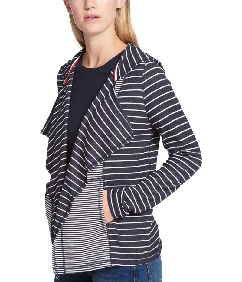 Tommy Hilfiger Womens Hooded Cardigan Sweater