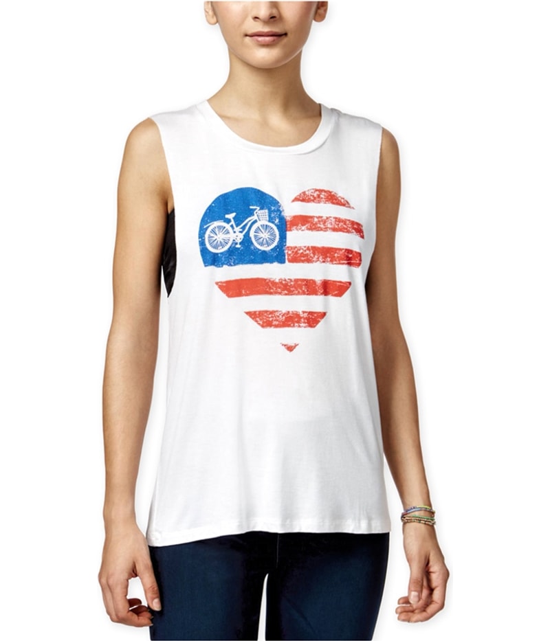 Miss Chievous Womens American Flag Bike Tank Top