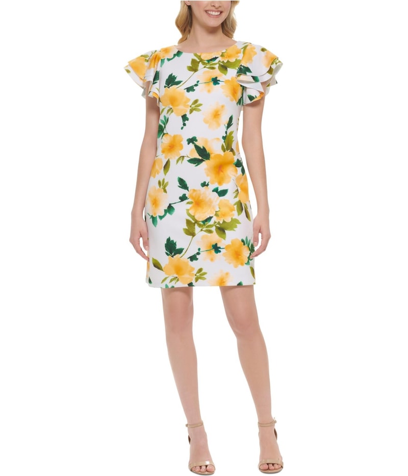 Jessica Howard Womens Scuba Sheath Dress