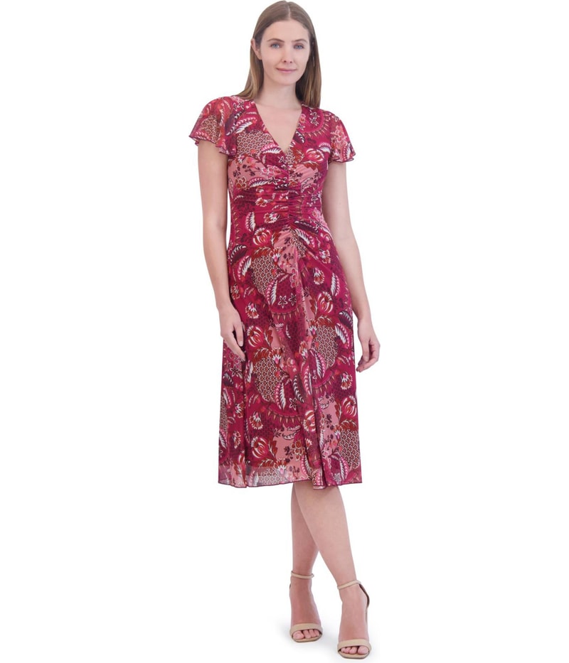 Jessica Howard Womens Paisley print Midi Dress