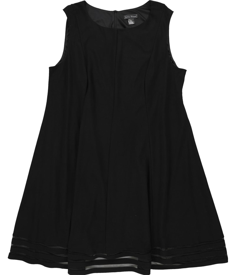 Jessica Howard Womens Illusion Trim Fit & Flare Dress