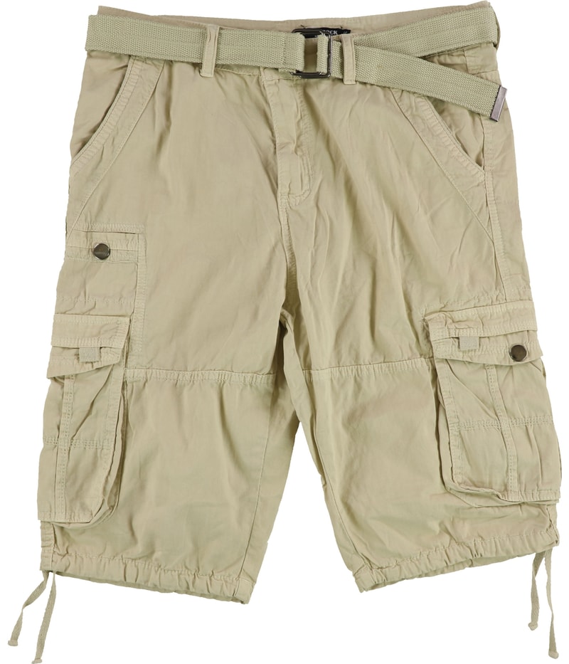 BLU ROCK Mens Drawstring Hem Casual Cargo Shorts