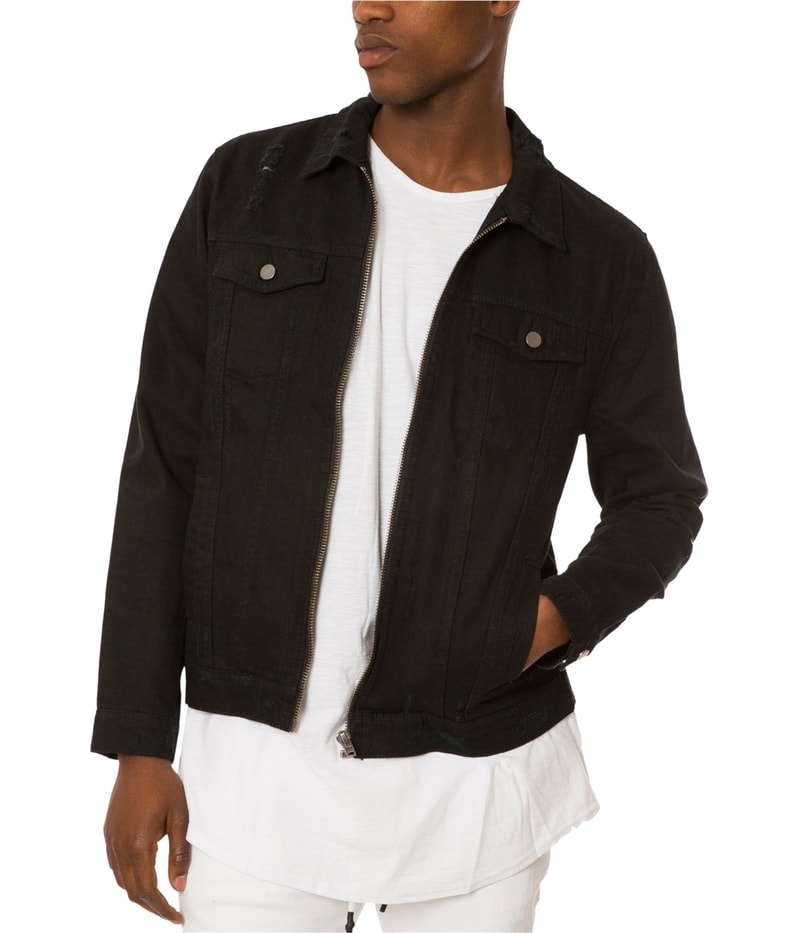 Jaywalker Mens Destructed Trucker Jacket