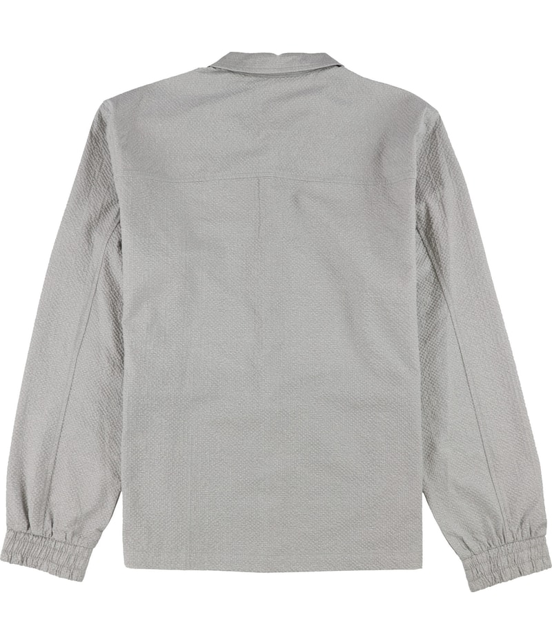 Kenneth Cole Mens Printed Performance Seersucker Shirt Jacket