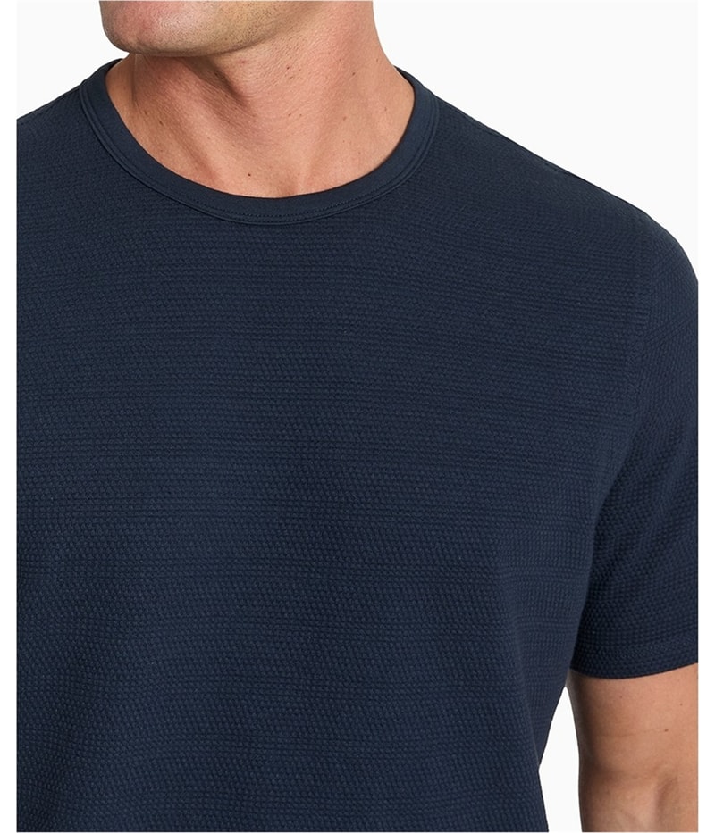 Kenneth Cole Mens Textured Stretch Basic T-Shirt