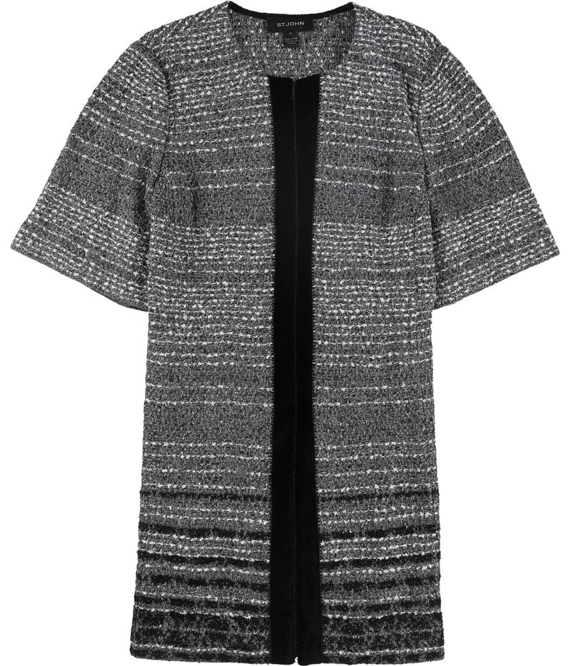 St. John Womens Front Zipper Striped Shirt Dress