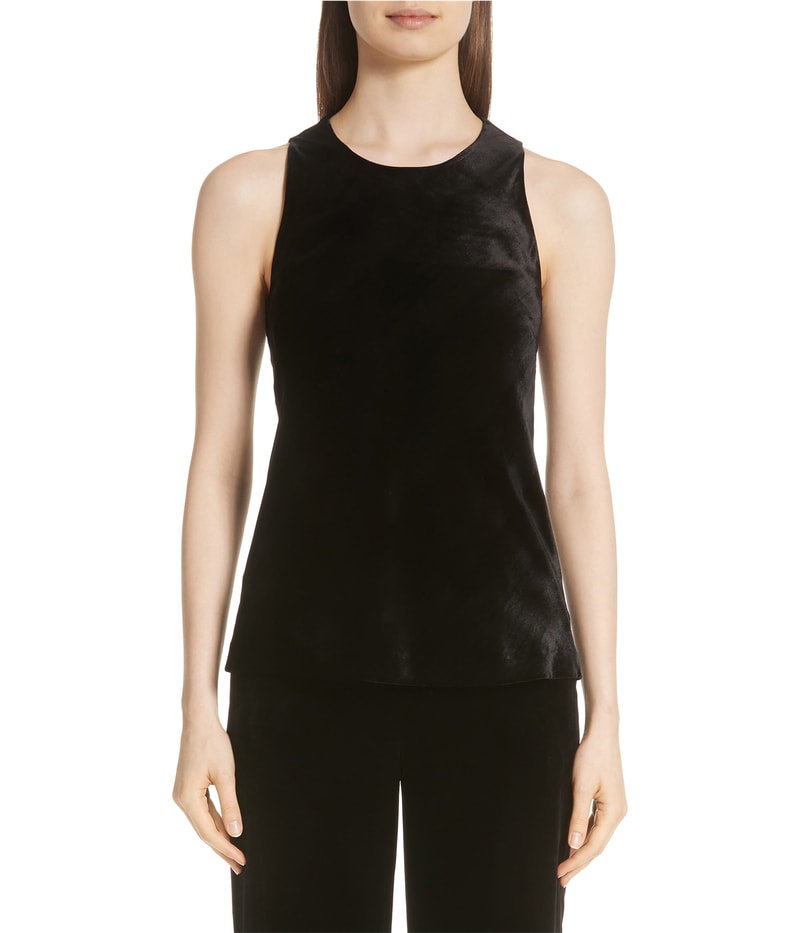 St. John Womens Velvet Sleeveless Blouse Top