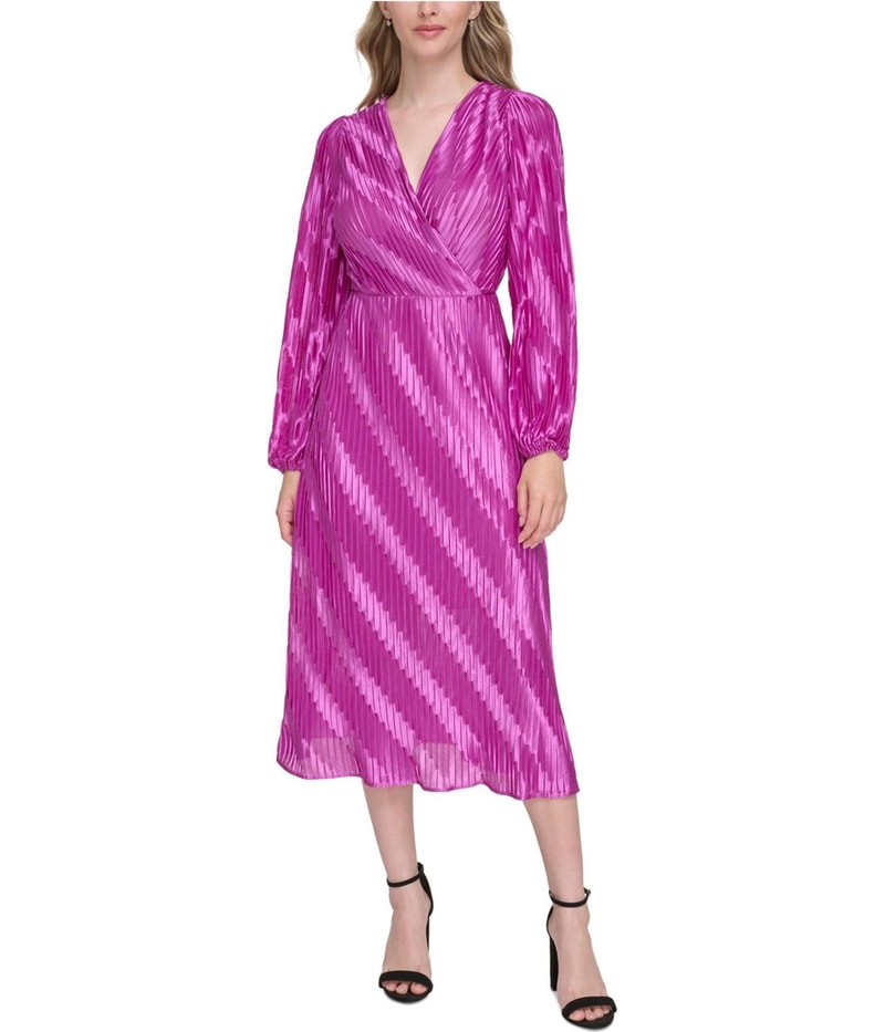 Kensie Womens Pleated Midi Dress