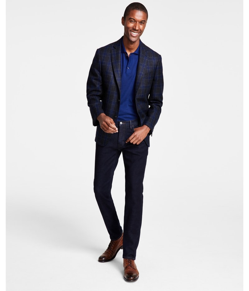 Michael Kors Mens Plaid Sport Coat