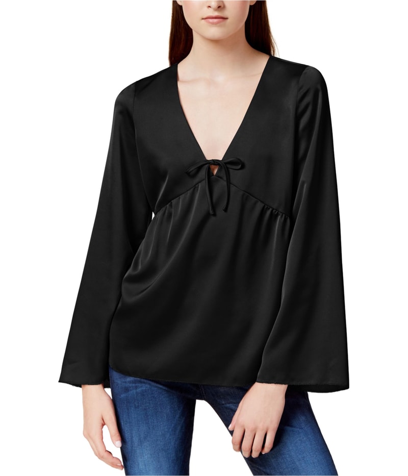 Kensie Womens Satin Knit Blouse