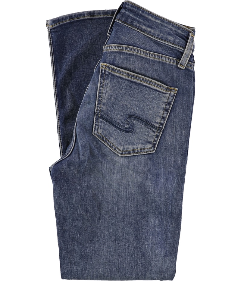 Silver Jeans Womens Solid Regular Straight Leg Jeans, view 2
