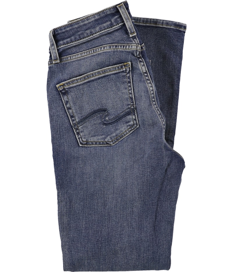Silver Jeans Womens Solid Regular Straight Leg Jeans, view 3
