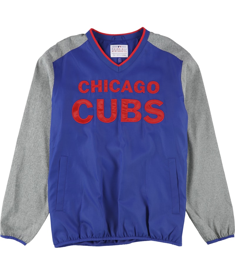 G-III Sports Mens Chicago Cubs Side Zip Sweatshirt