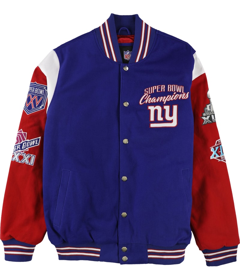 G-III Sports Mens New York Giants Varsity Jacket