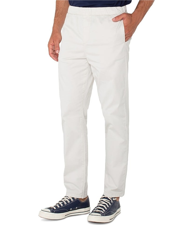 Liverpool Mens Solid Tapered Relaxed Jogger Casual Pants