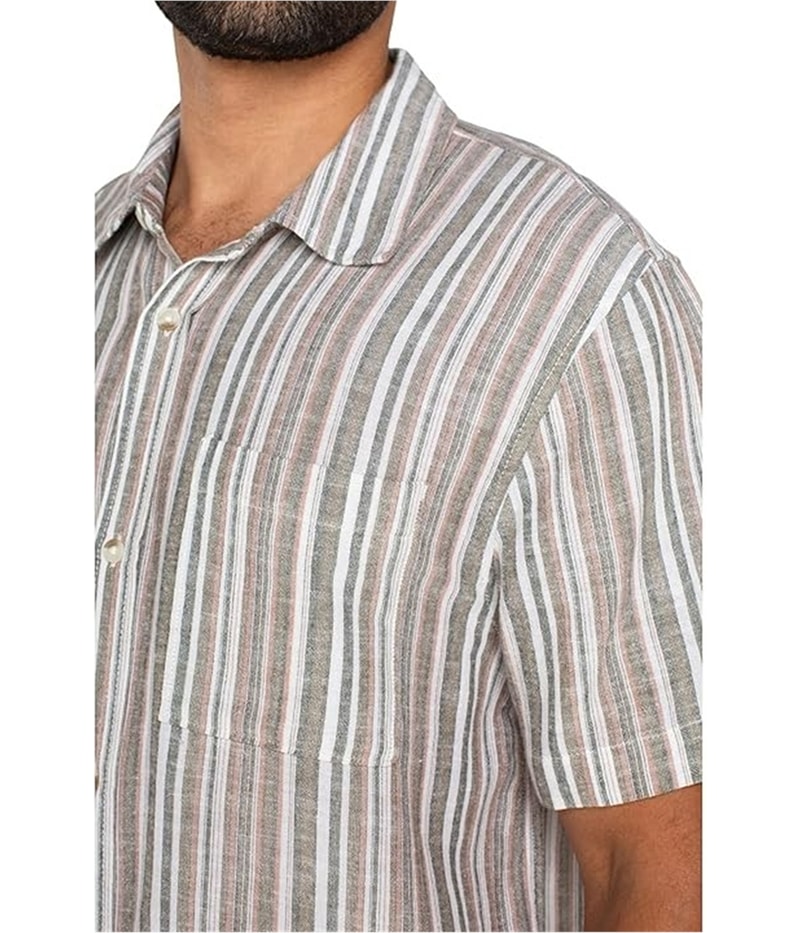 Liverpool Mens Striped Button Up Shirt