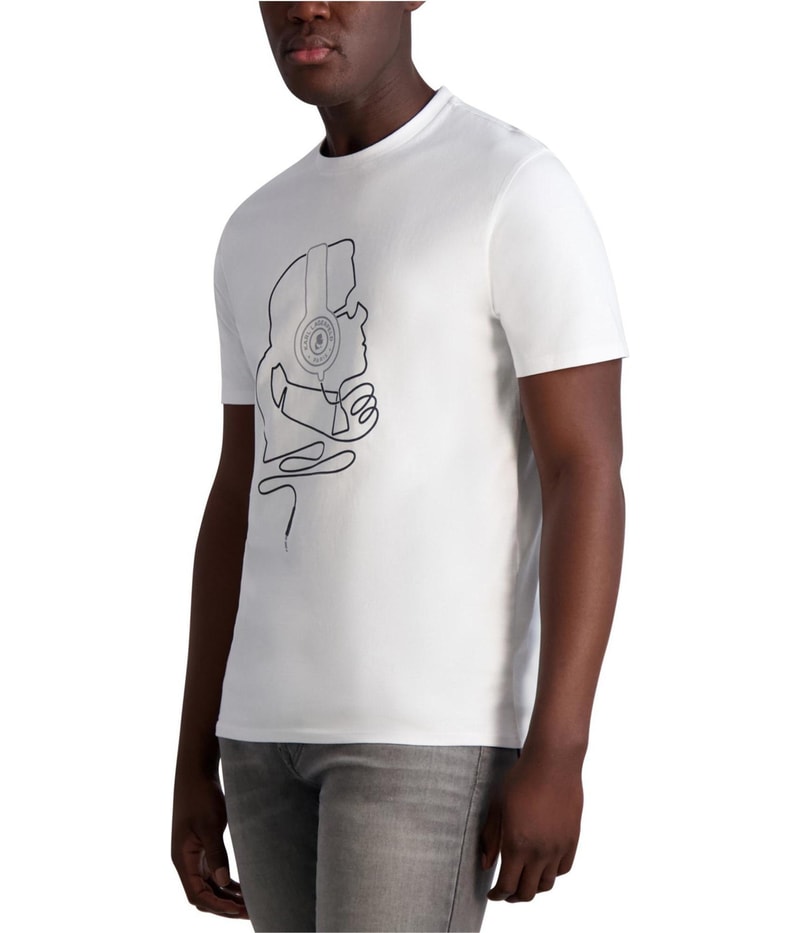 Karl Lagerfeld Mens Dj Profile Graphic T-Shirt