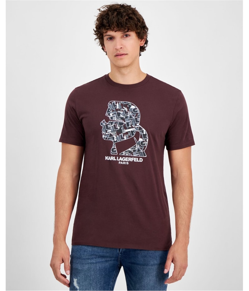 Karl Lagerfeld Mens Outline Graphic T-Shirt