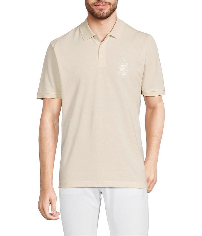Karl Lagerfeld Mens Logo Printed On Polo Shirt