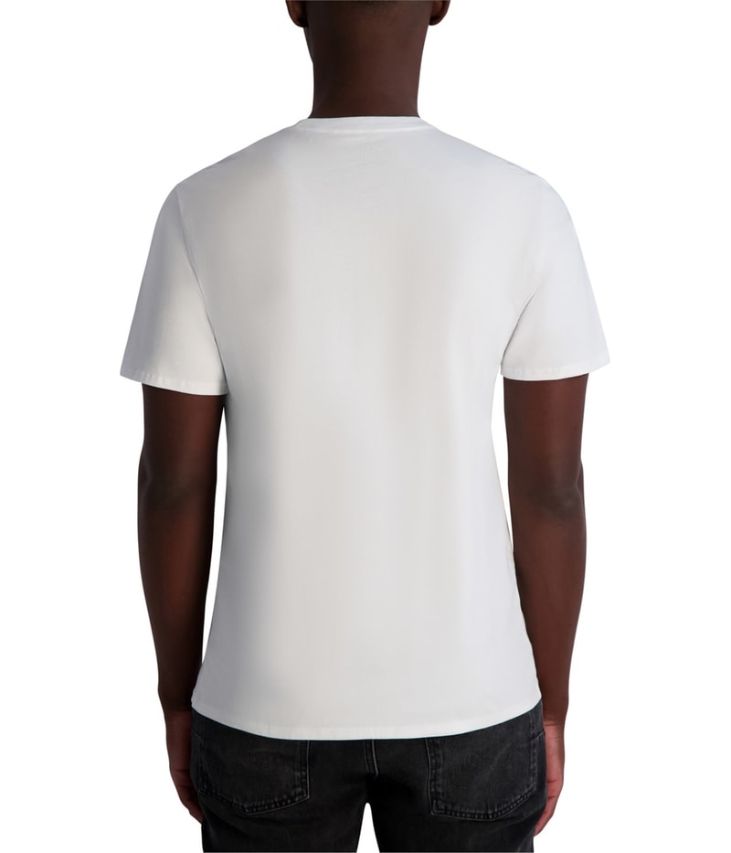 Karl Lagerfeld Mens Textured Logo Graphic T-Shirt