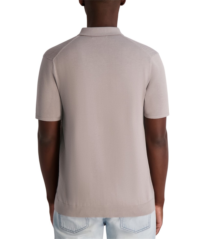 Karl Lagerfeld Mens Knit Cardigan Polo Sweater