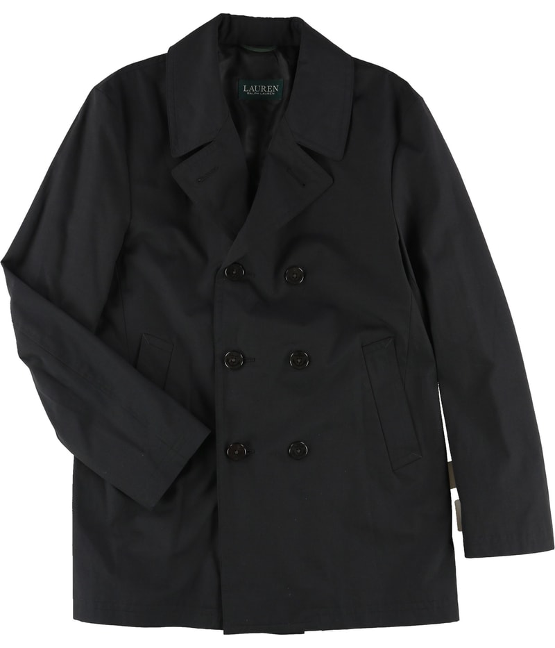 Ralph Lauren Mens Double-Breas Raincoat