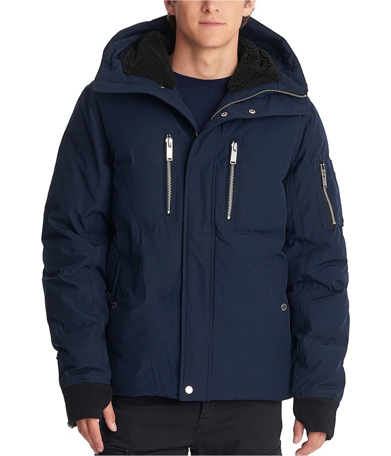 Karl Lagerfeld Mens Hooded Down Jacket