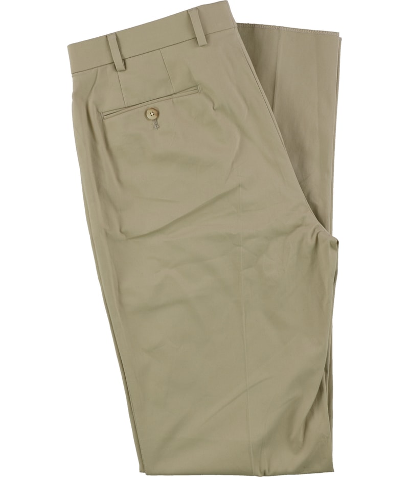Ralph Lauren Mens Solid Straight Leg Slacks Dress Pants