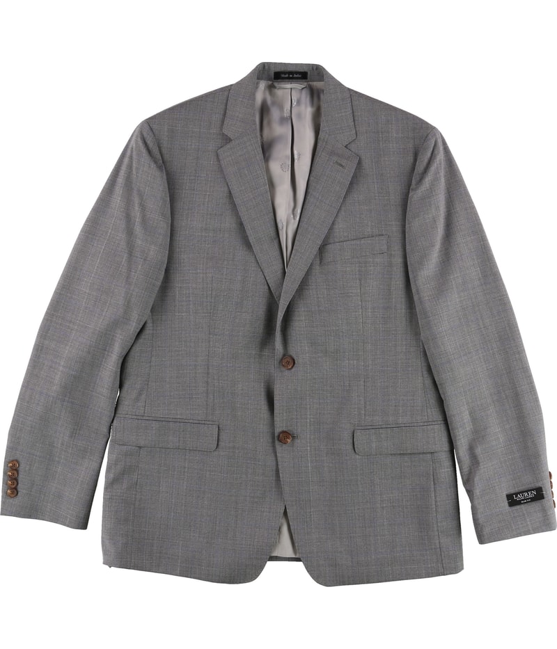 Ralph Lauren Mens Windowpane Two Button Blazer Jacket