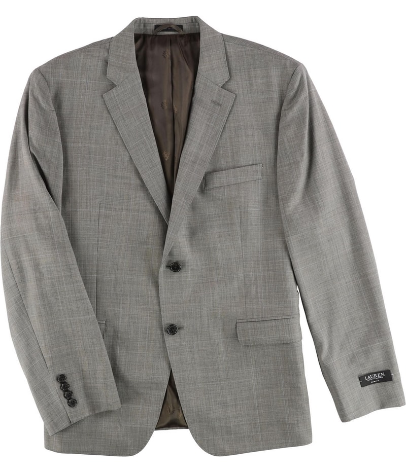 Ralph Lauren Mens Plaid Two Button Formal Suit