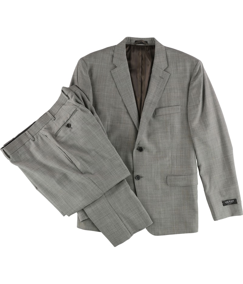 Ralph Lauren Mens Plaid Two Button Formal Suit