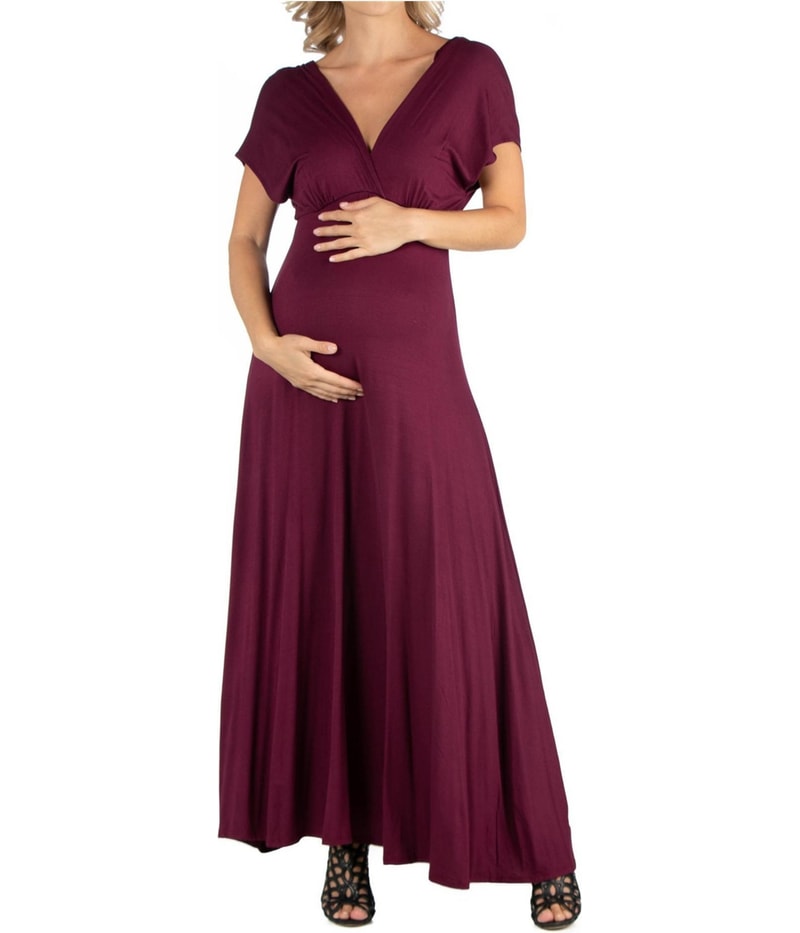 24seven Womens Solid Maxi Dress