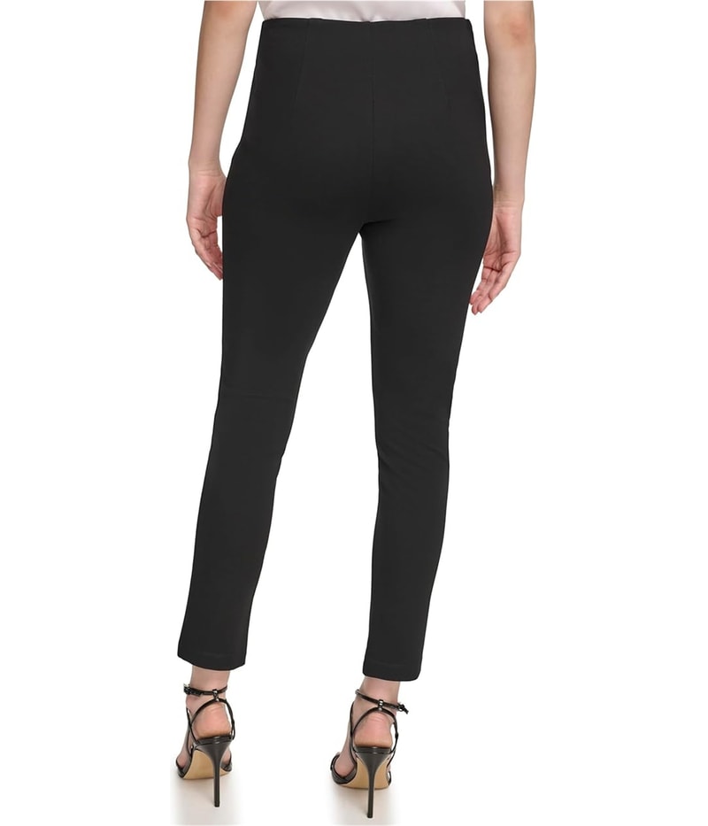 Calvin Klein Womens Front Seamed Straight Leg Casual Pants