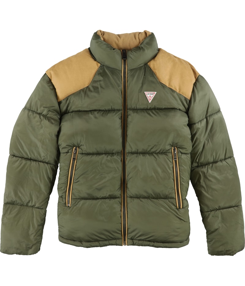 GUESS Mens Logo Puffer Jacket