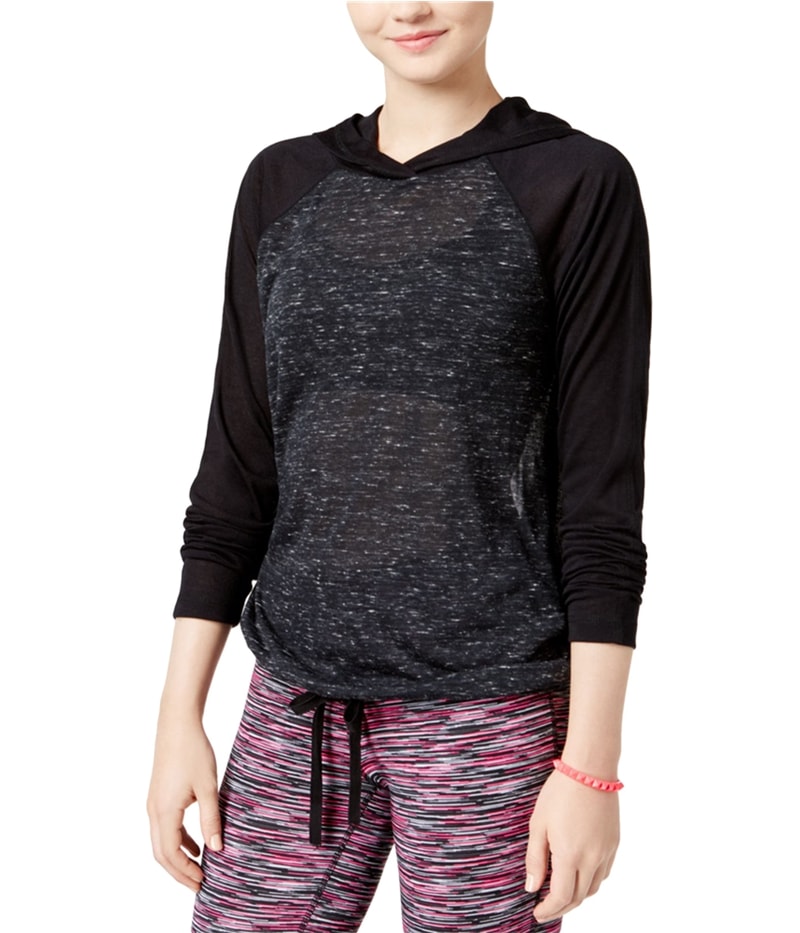 Material Girl Womens Active Cut-Out Hoodie Sweatshirt