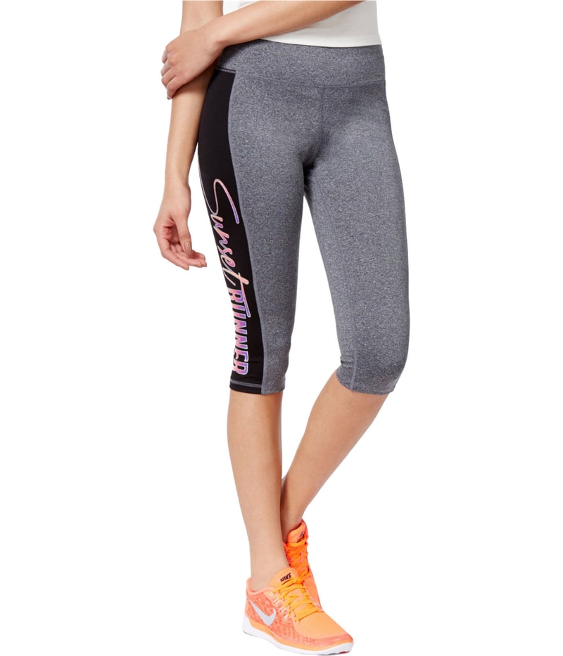 Material Girl Womens Graphic Straight Leg Cropped Casual Pants