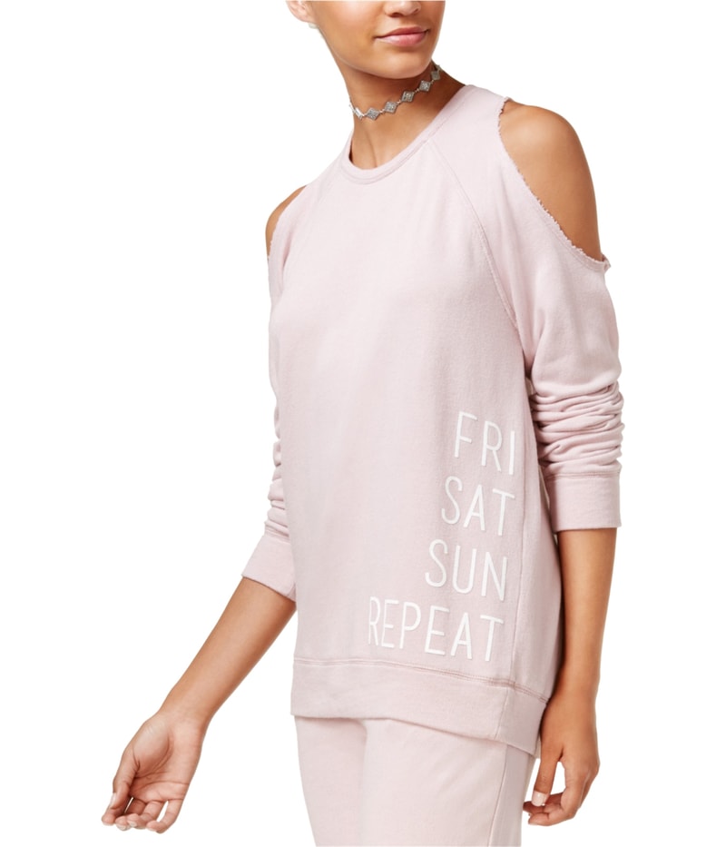 Material Girl Womens Fri Sat Sun Repeat Sweatshirt