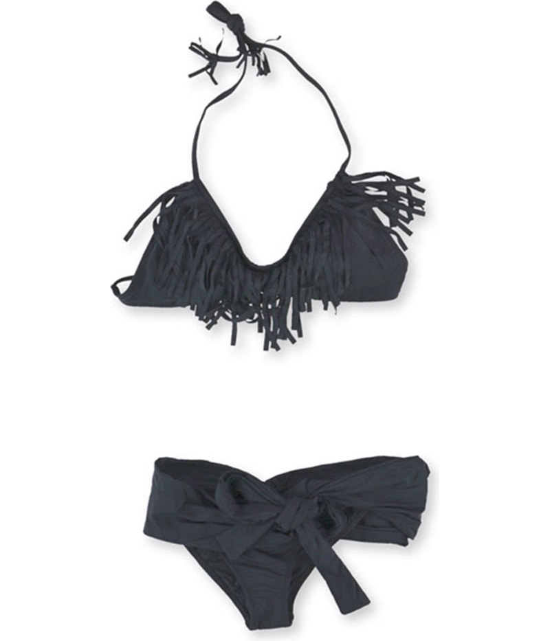 Raisins Womens Fringe High Low 2 Piece Bikini
